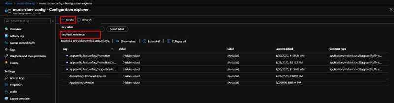 2 add key vault reference