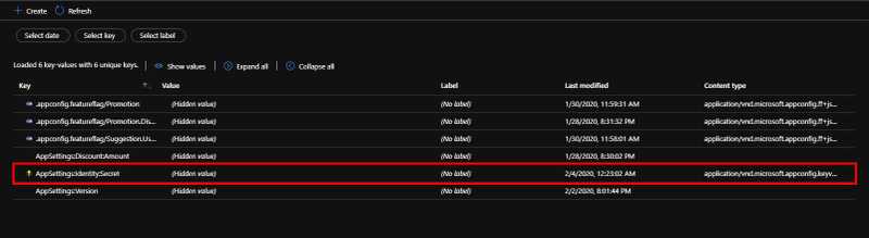 5 added key vault reference